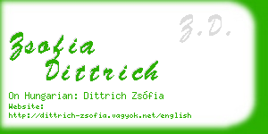 zsofia dittrich business card