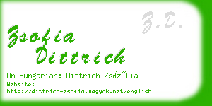 zsofia dittrich business card